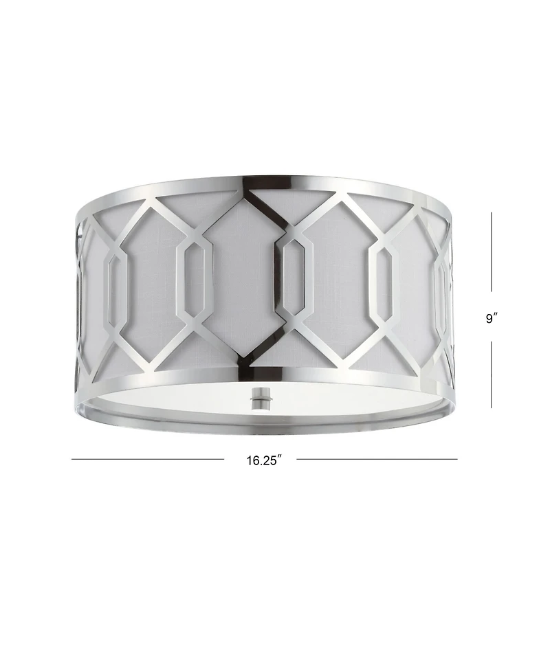 Jonathan Y Hex 3-Light Metal Led Flush Mount