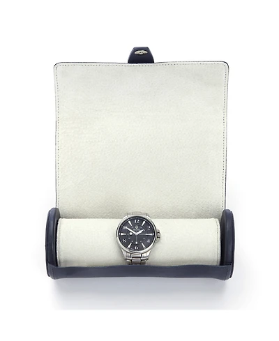 Royce New York Suede Lined Travel Watch Roll