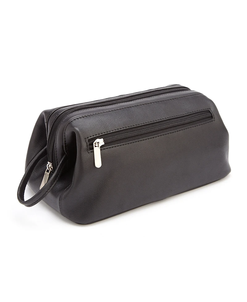 Royce New York Colombian Leather Toiletry Bag