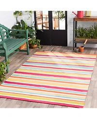 Surya Maritime Mtm-1010 Bright Pink 2' x 3' Indoor/Outdoor Area Rug