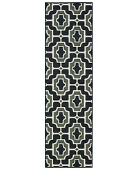 Oriental Weavers Marina 1491Z Black/Gray 2'3" x 7'6" Indoor/Outdoor Runner Area Rug