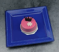 Lorren Home Trends 16 Piece Square Beaded Stoneware Dinnerware set, Service for 4