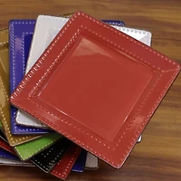 Lorren Home Trends 16 Piece Square Beaded Stoneware Dinnerware set, Service for 4