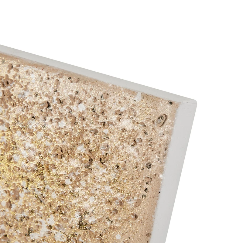 Madison Park Golden Glimmer Hand Brush Embellished Canvas, Set of 2