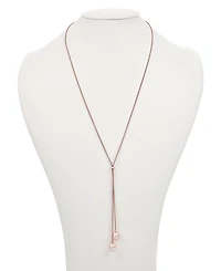 Cultured Freshwater Pearl (9-1/2mm) 36" Adjustable Lariat Necklace in Sterling Silver