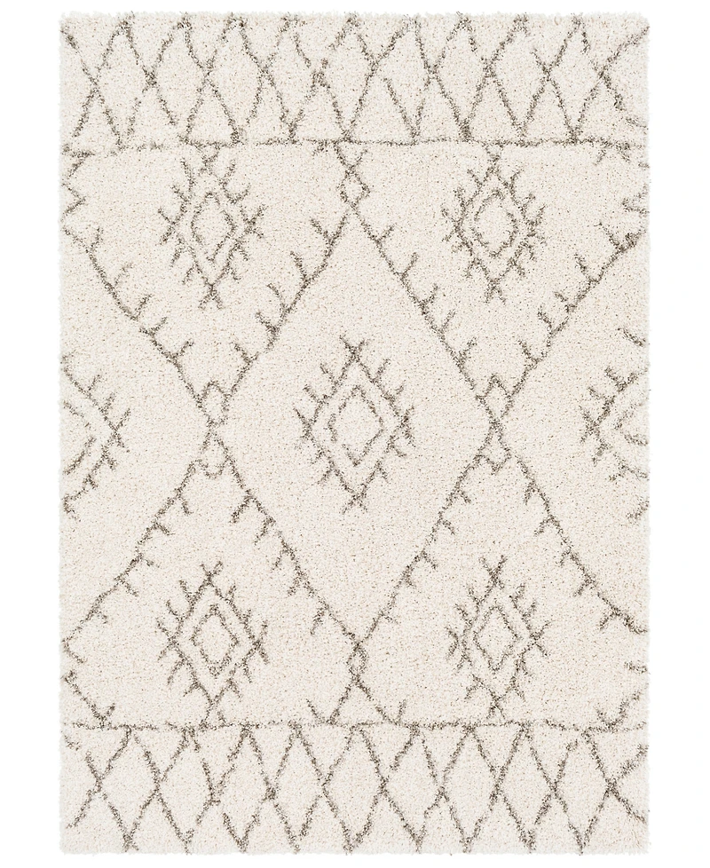 Livabliss Serengeti Shag Sgt-2301 White 6'7" x 9'6" Area Rug