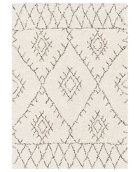 Livabliss Serengeti Shag Sgt-2301 White 6'7" x 9'6" Area Rug