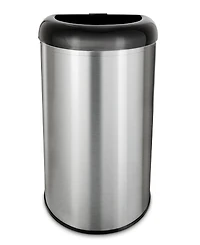 Ninestars Open Top Commercial Trash Can, 13 Gal 50L, Stainless Steel