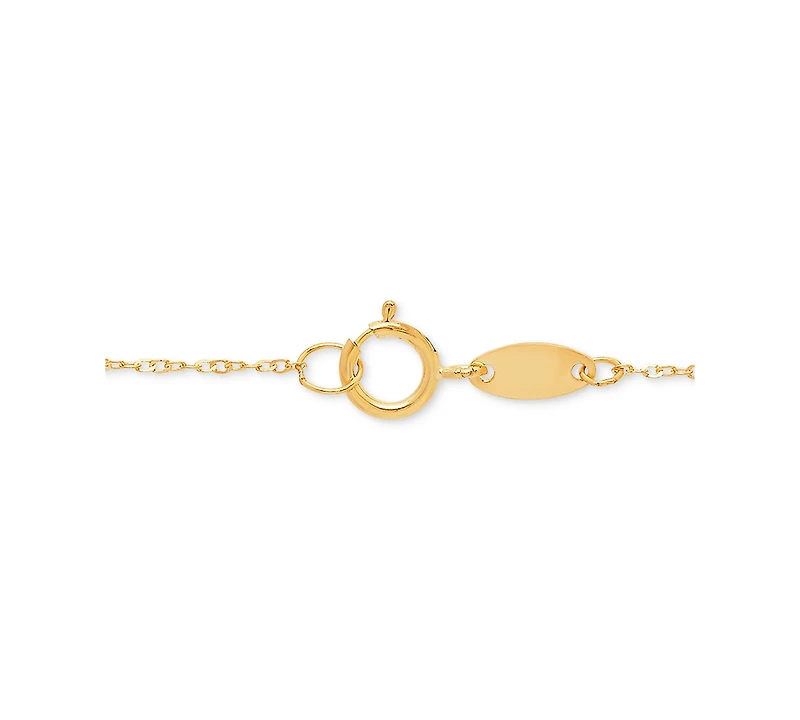 Angel Wing 17" Pendant Necklace in 10k Gold