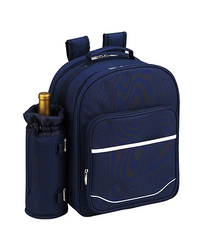 Picnic at Ascot Deluxe 4 Person Backpack Cooler with Insulated Wine Pouch