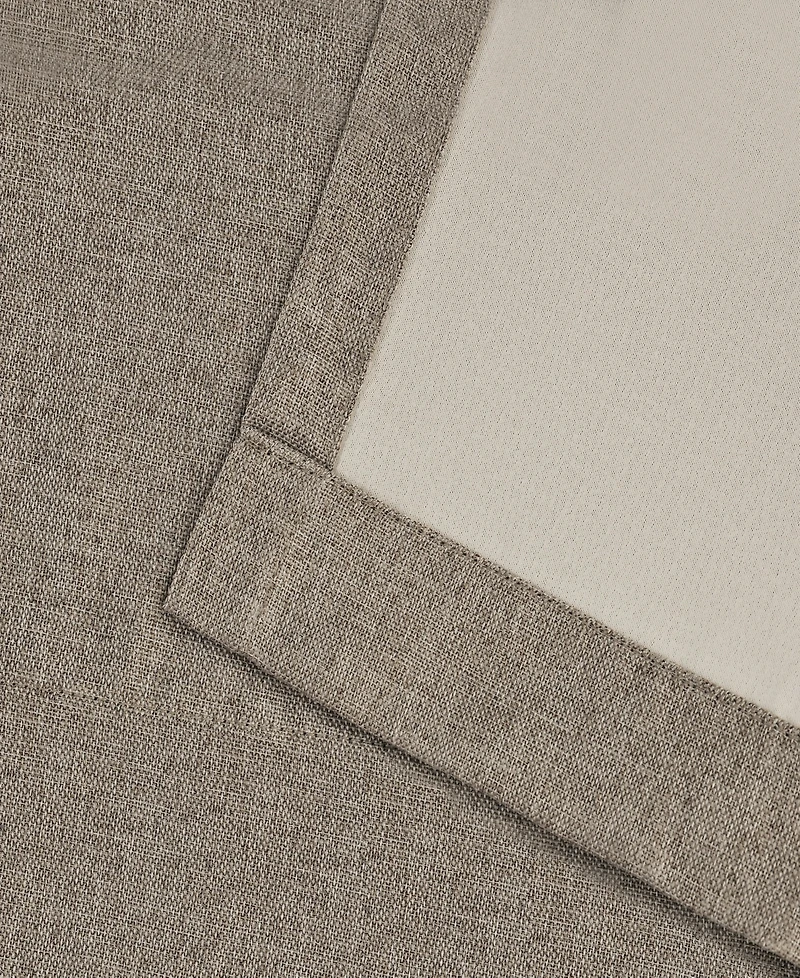 Superior Linen-Inspired Classic Room Darkening Modern Fade Resistant -Piece Curtain Set with Grommet Header Top
