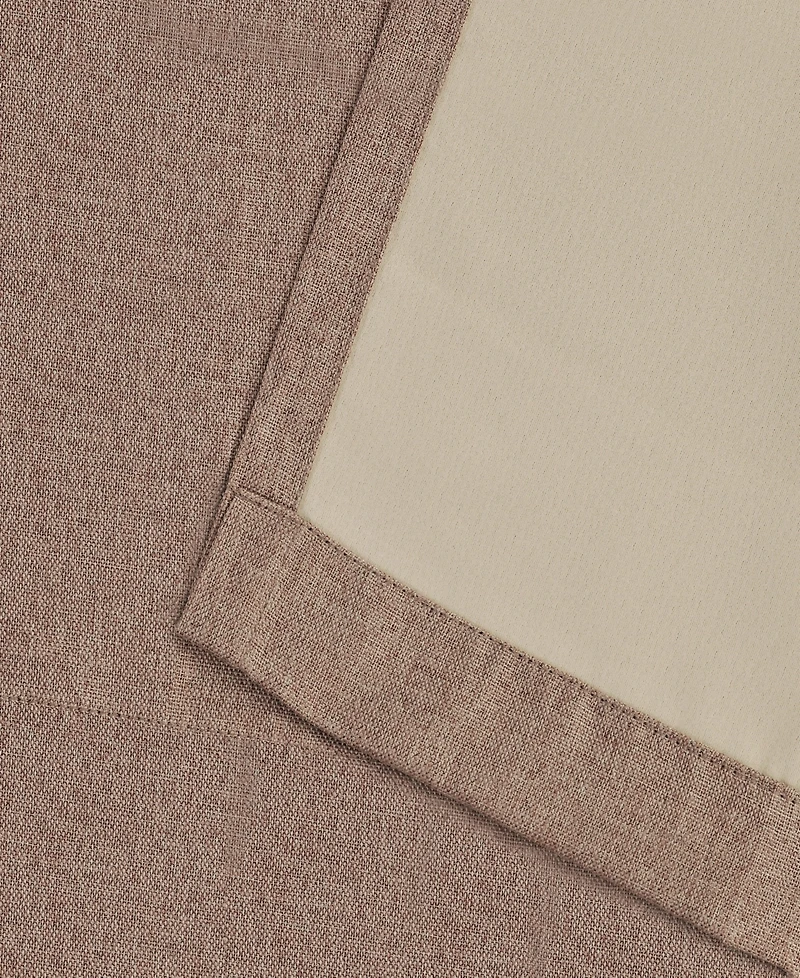 Superior Linen-Inspired Classic Room Darkening Modern Fade Resistant -Piece Curtain Set with Grommet Header Top
