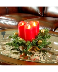 Lumabase 7" Red Battery Operated Led Candle with Moving Flame