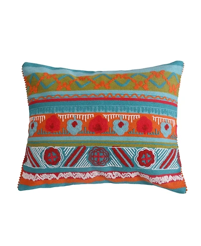 Levtex Mirage Crewel Poms Decorative Pillow, 14" x 18"