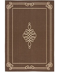 Safavieh Courtyard CY6788 Chocolate and Cream 5'3" x 7'7" Outdoor Area Rug