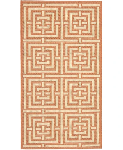 Safavieh Courtyard CY6937 Terracotta and Cream 5'3" x 7'7" Outdoor Area Rug