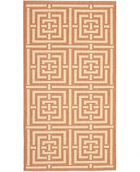 Safavieh Courtyard CY6937 Terracotta and Cream 5'3" x 7'7" Outdoor Area Rug