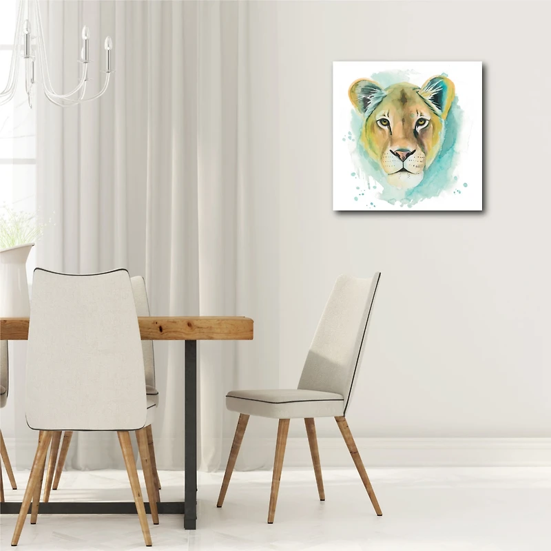 Courtside Market Chromatic Cats I Gallery-Wrapped Canvas Wall Art - 16" x 16"