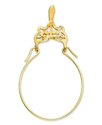 14k Gold Charm Holder, Filigree Charm Holder