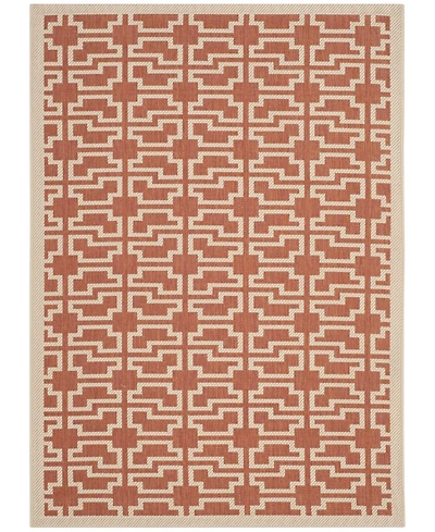 Safavieh Courtyard CY6015 Terracotta and Beige 5'3" x 7'7" Outdoor Area Rug
