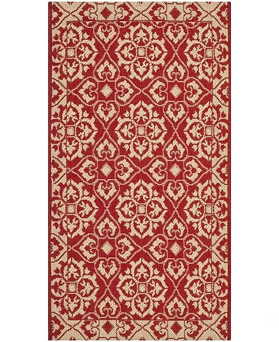 Safavieh Courtyard CY6550 Red and Creme 8' x 11' Sisal Weave Outdoor Area Rug