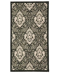 Safavieh Courtyard CY2714 Black and Sand 5'3" x 7'7" Outdoor Area Rug
