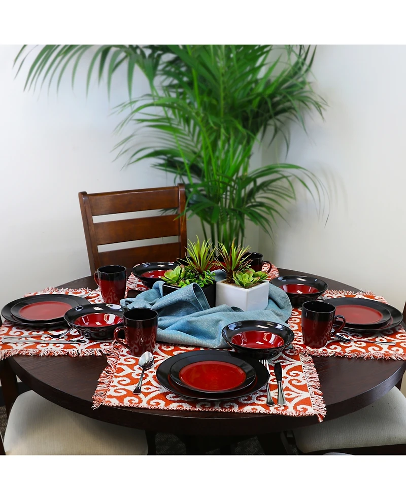 Elama Tanizia 16 Pc. Dinnerware Set, Service for 4