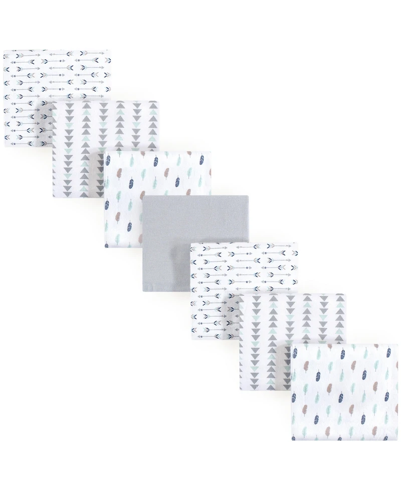 Luvable Friends Girls Bundle of Seven Soft Flannel Infant Blankets