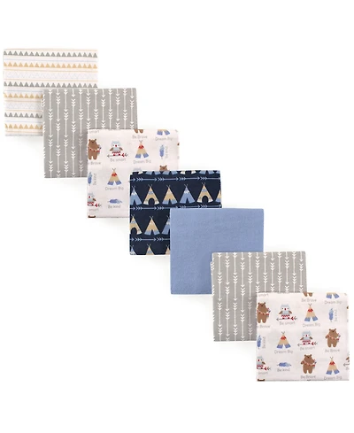 Luvable Friends Boys Essential 7-Pack Flannel Blankets