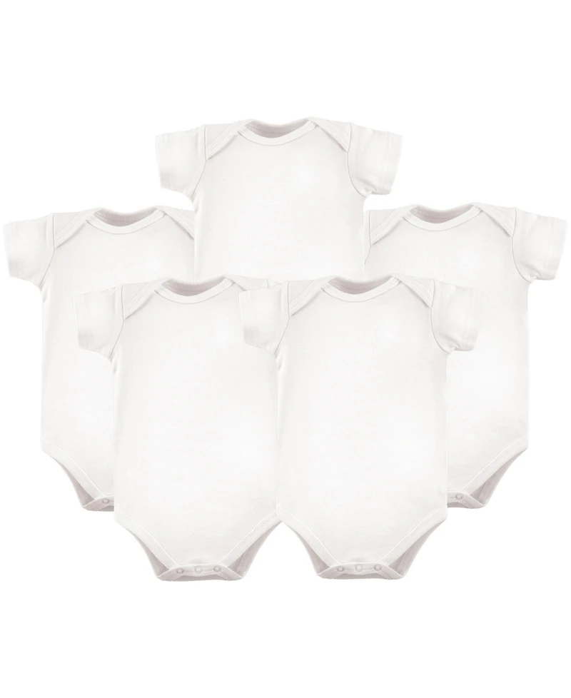 Hudson Baby Boys Unisex Five-Piece Set of Cotton All-in-One Bodysuits