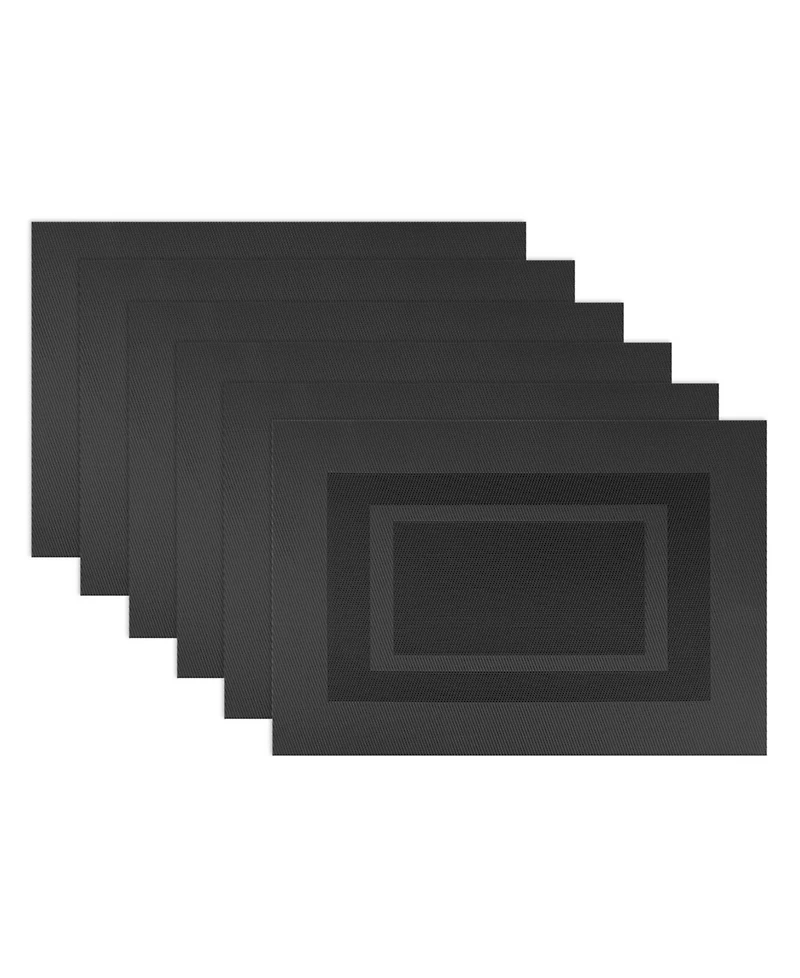 Design Imports Pvc Double frame Placemat, Set of 6