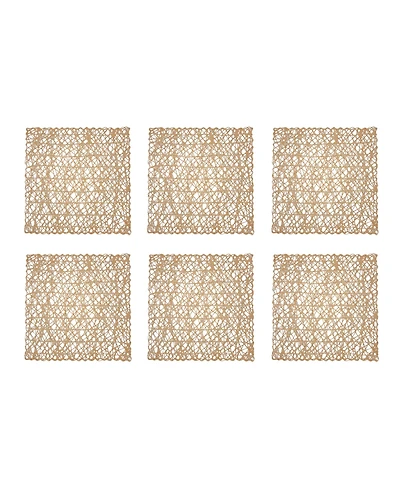 Woven Paper Square Placemat, Set of 6