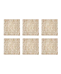 Woven Paper Square Placemat, Set of 6