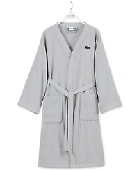 Lacoste Home Logo Patch 100% Cotton Pique Bath Robe