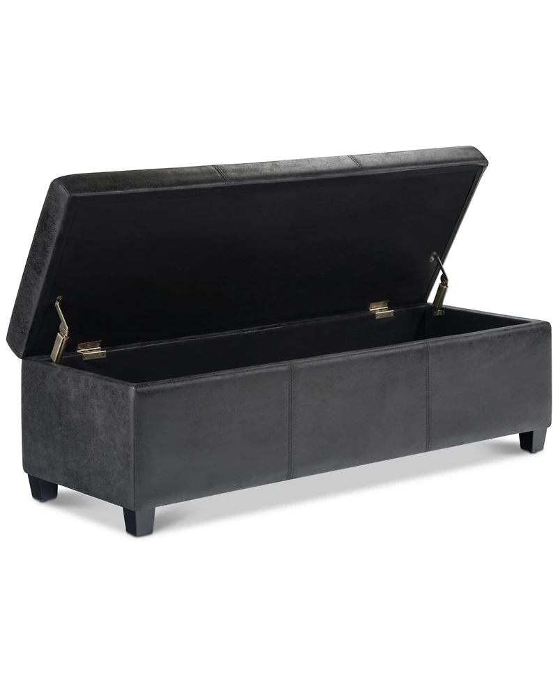 Avalon Contemporary Rectangle Storage Ottoman Bench