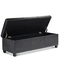 Avalon Contemporary Rectangle Storage Ottoman Bench