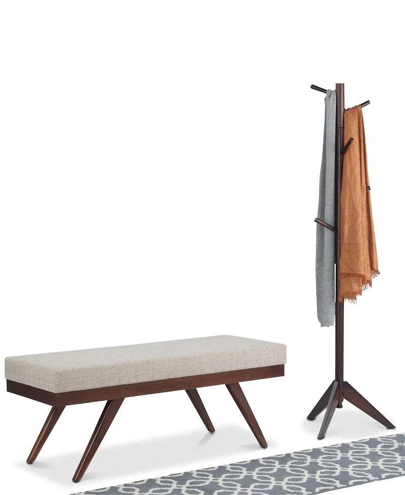 Chanelle Mid Century Modern Rectangle Ottoman Bench