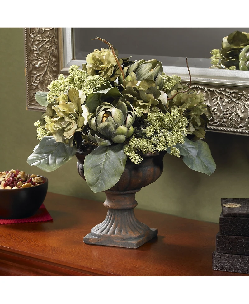 Nearly Natural Artichoke Centerpiece Silk Flower Arrangement