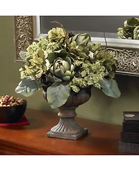 Nearly Natural Artichoke Centerpiece Silk Flower Arrangement