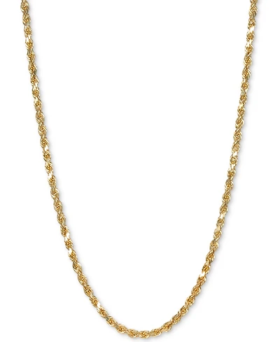 Italian Gold Forza Rope Chain 24" Necklace (2-1/2mm) in 14k Gold
