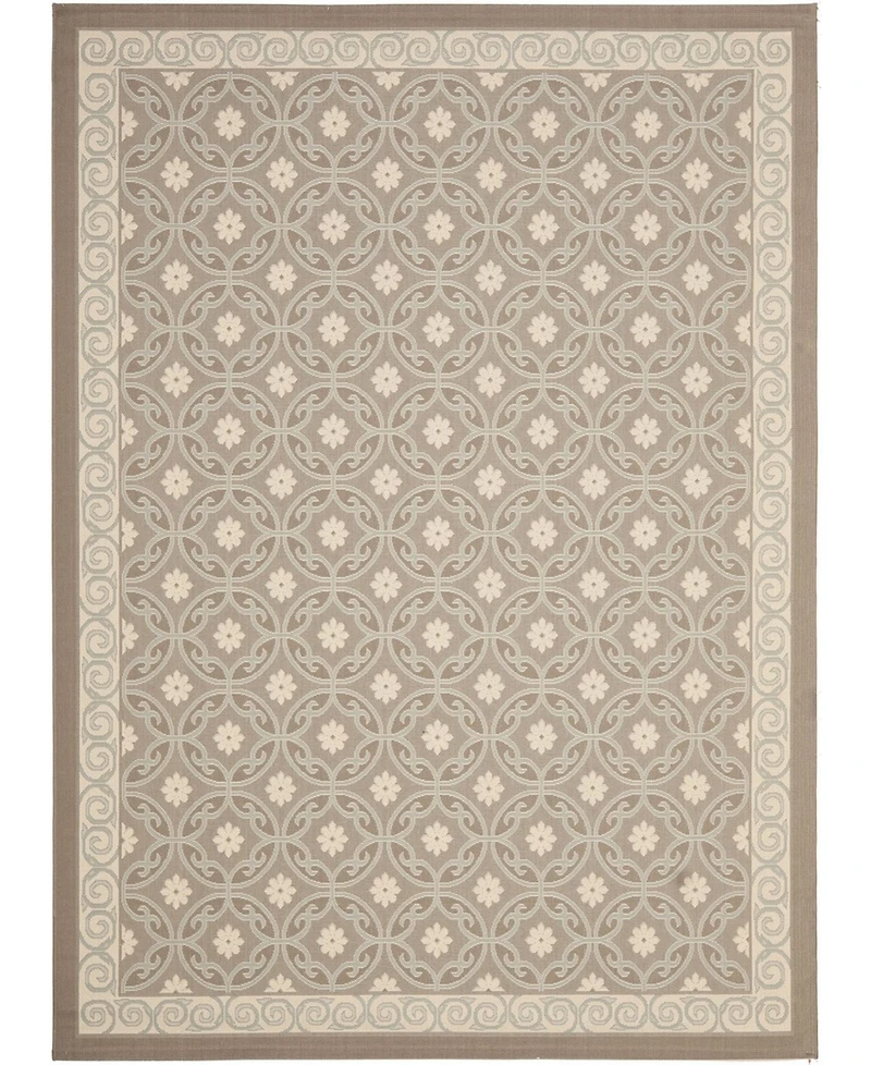 Safavieh Courtyard CY7810 Dark Beige and Beige 8' x 11' Outdoor Area Rug