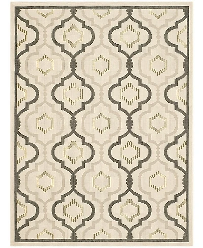 Safavieh Courtyard CY7938 Beige and Black 5'3" x 7'7" Outdoor Area Rug