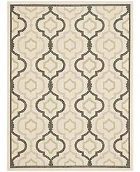 Safavieh Courtyard CY7938 Beige and Black 5'3" x 7'7" Outdoor Area Rug