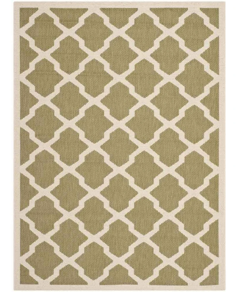 Safavieh Courtyard CY6903 Green and Beige 5'3" x 7'7" Sisal Weave Outdoor Area Rug