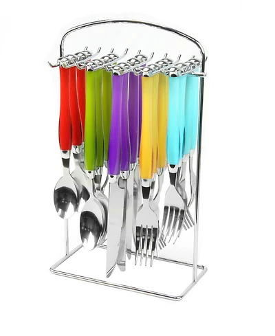 Santoro 20 Piece Flatware Set with Hanging Rack