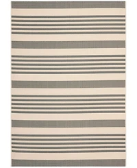 Safavieh Courtyard CY6062 Gray and Bone 5'3" x 7'7" Outdoor Area Rug