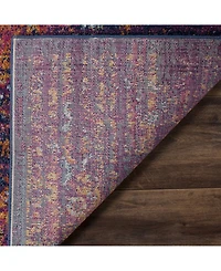 Safavieh Evoke EVK275 Blue and Fuchsia 5'1" x 7'6" Area Rug