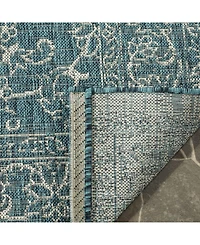 Safavieh Courtyard CY8680 Turquoise 5'3" x 7'7" Sisal Weave Outdoor Area Rug