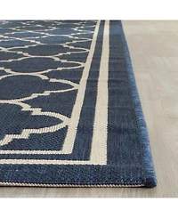 Safavieh Courtyard CY6918 Navy and Beige 5'3" x 7'7" Sisal Weave Outdoor Area Rug