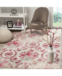Safavieh Monaco MNC205 Ivory and Pink 5'1" x 7'7" Area Rug